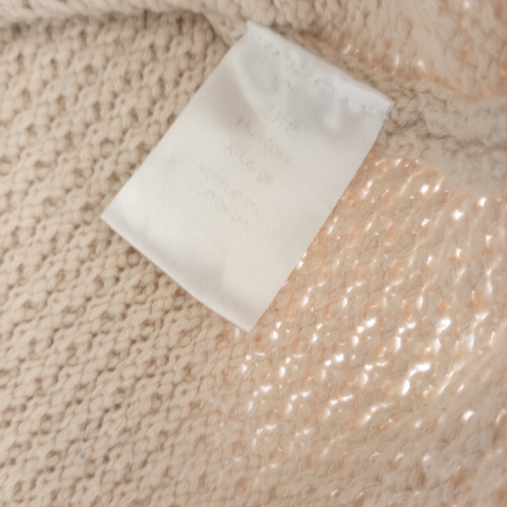 Henley Button Up Waffle Knit Crewneck Sweater Size XL - Picture 4 of 9